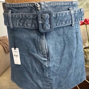 Express High Rise Short Skirt with Belt – Size 12 – Chic & Flattering